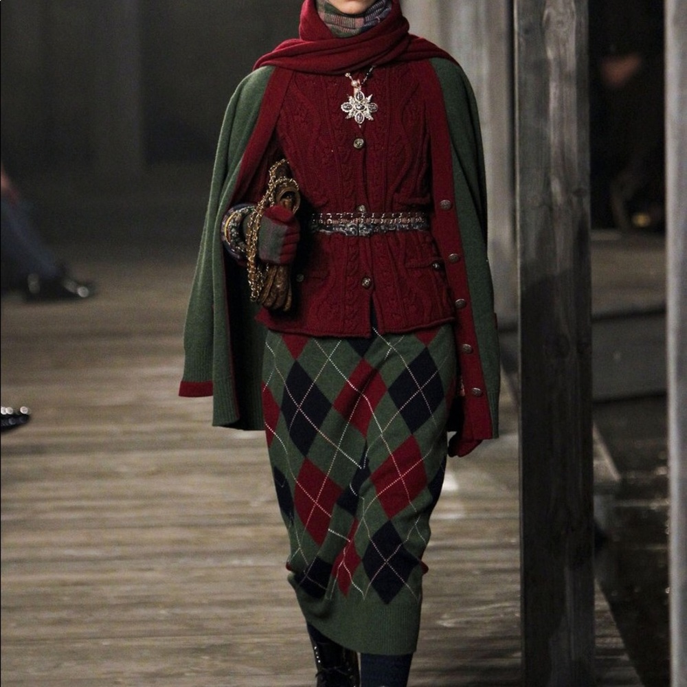 Chanel runway cashmere dress